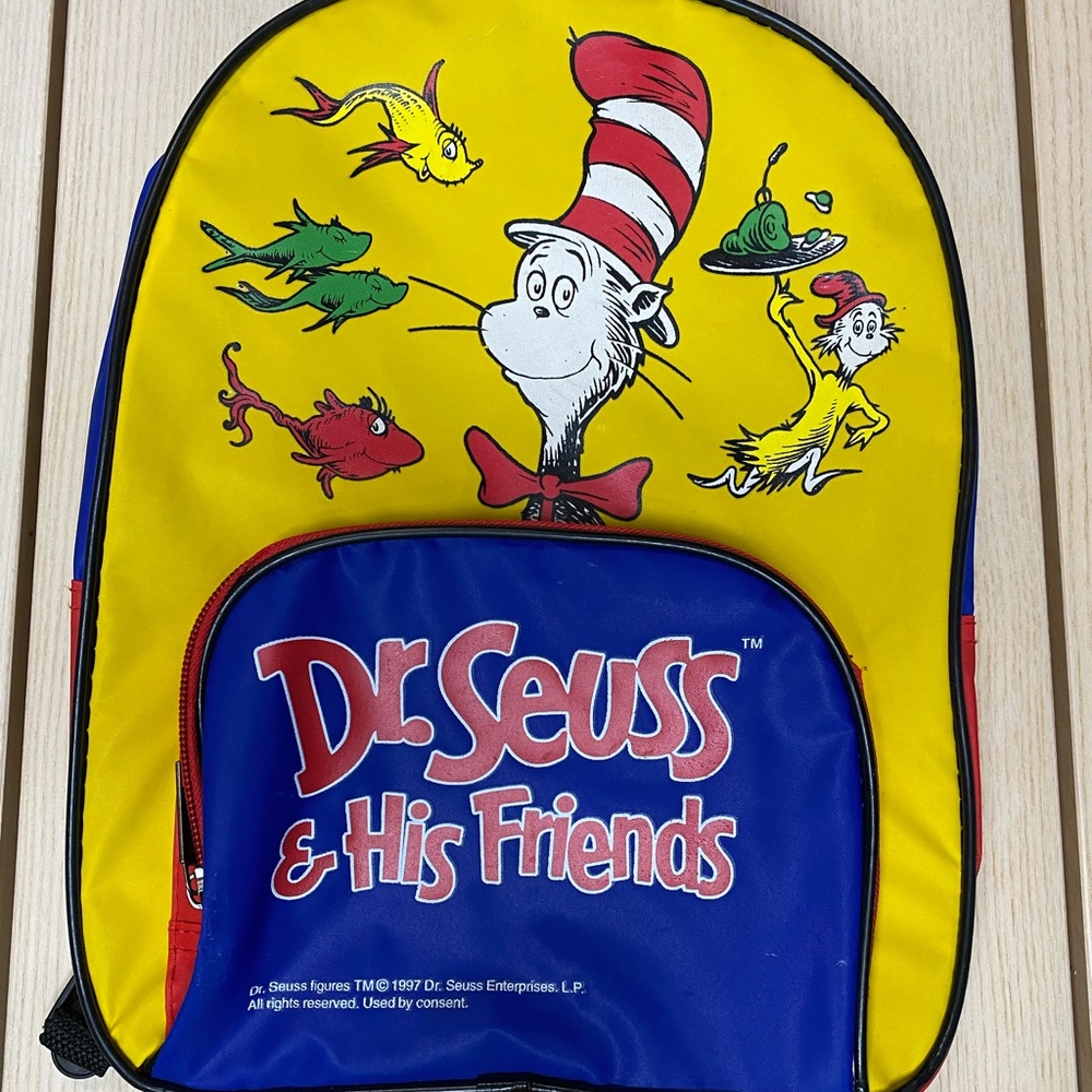 Vtg 1997 Dr. Seuss And His Friends Mini Backpack
